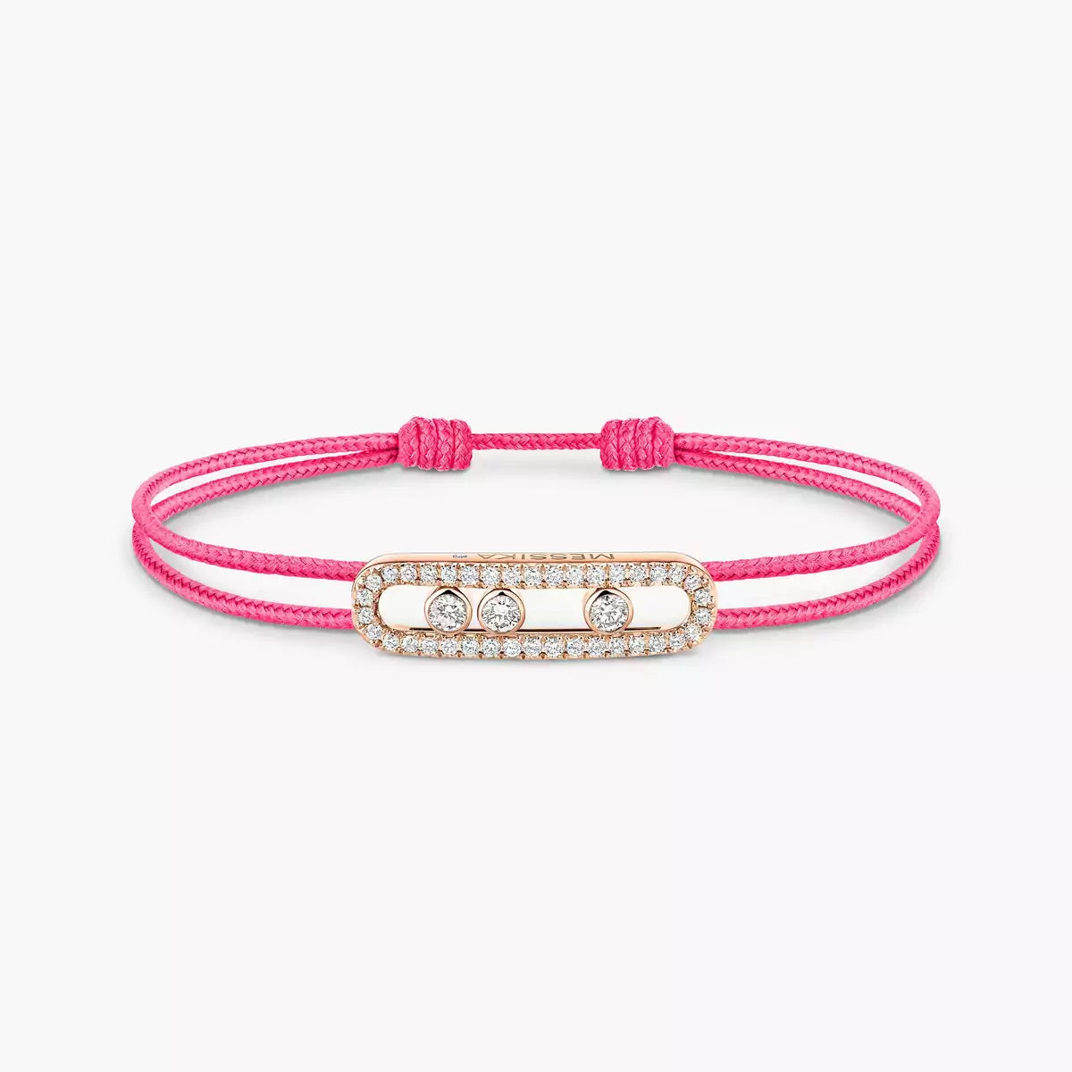 [LUXE]Messika Care(s) pink cord pavé bracelet