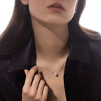 [LUXE]Diamond Necklace 0,20ct Brilliant Shape Joy