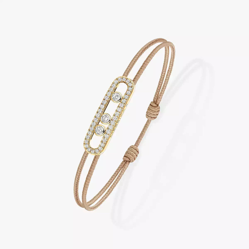 [LUXE]Messika Care(s) pink cord pavé bracelet