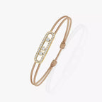 [LUXE]Messika Care(s) pink cord pavé bracelet