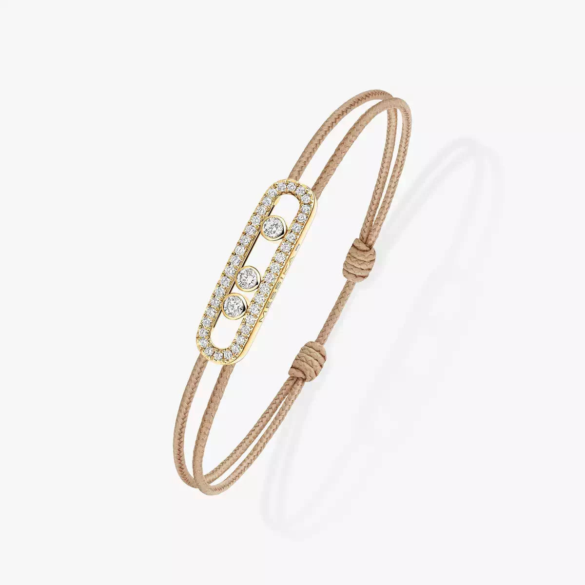 [LUXE]Messika Care(s) pink cord pavé bracelet