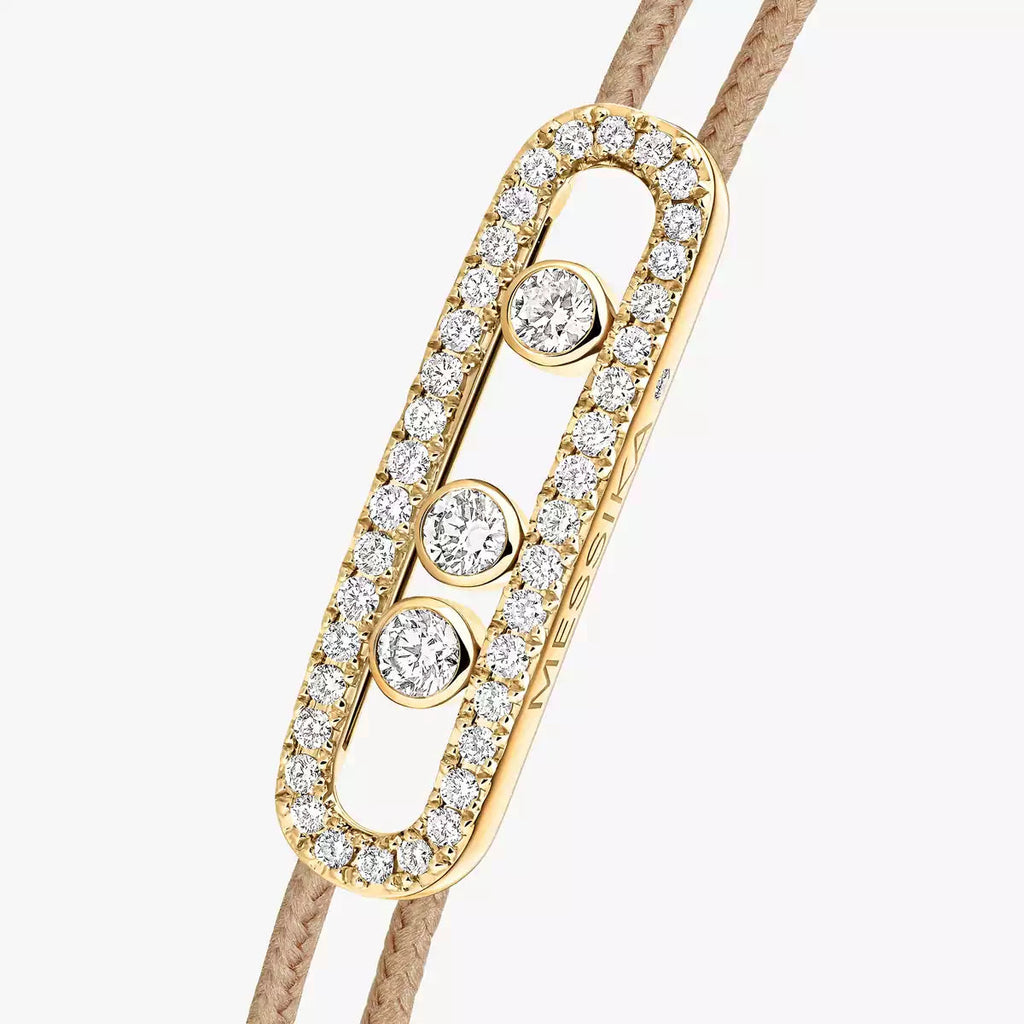 [LUXE]Messika Care(s) pink cord pavé bracelet