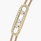 [LUXE]Messika Care(s) pink cord pavé bracelet