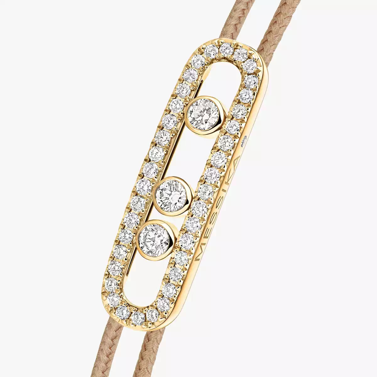 [LUXE]Messika Care(s) pink cord pavé bracelet