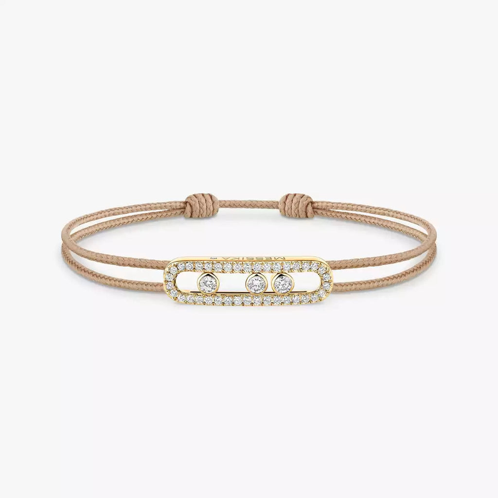 [LUXE]Messika Care(s) pink cord pavé bracelet