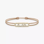 [LUXE]Messika Care(s) pink cord pavé bracelet