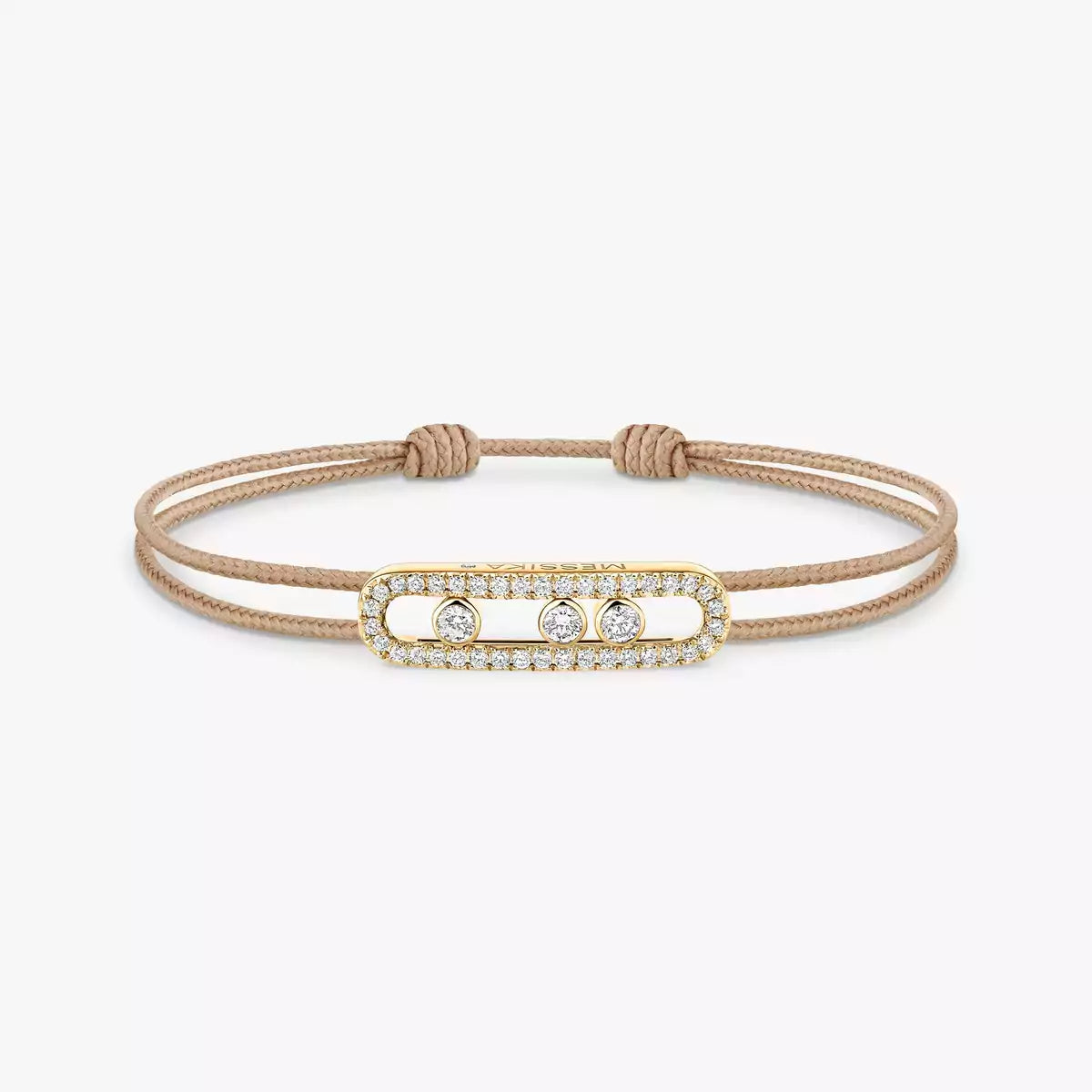 [LUXE]Messika Care(s) pink cord pavé bracelet