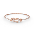 [Luxe]フォースホースシューダイヤモンドテニスブレスレット