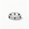 [Luxe Jewelry]LOVE RING 5.5MM DIAMONDS PAVED CERAMIC