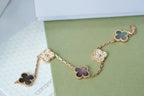 [Luxe] CLOVER 5 MOTIF GRAY MOP BRACELET COLLECTION