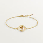 [Luxe Jewelry]LOVE DOUBLE RING FULL DIAMOND BRACELET