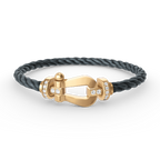 [Luxe]FORCE LARGE HORSESHOE HALF DIAMOND BRACELET GOLD