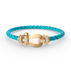[Luxe]FORCE LARGE HORSESHOE HALF DIAMOND BRACELET GOLD