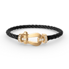 [Luxe]FORCE LARGE HORSESHOE HALF DIAMOND BRACELET GOLD