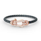 [Luxe]FORCE LARGE HORSESHOE FULL DIAMOND BRACELET ROSE GOLD