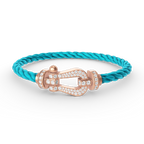 [Luxe]FORCE LARGE HORSESHOE FULL DIAMOND BRACELET ROSE GOLD