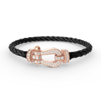 [Luxe]FORCE LARGE HORSESHOE FULL DIAMOND BRACELET ROSE GOLD