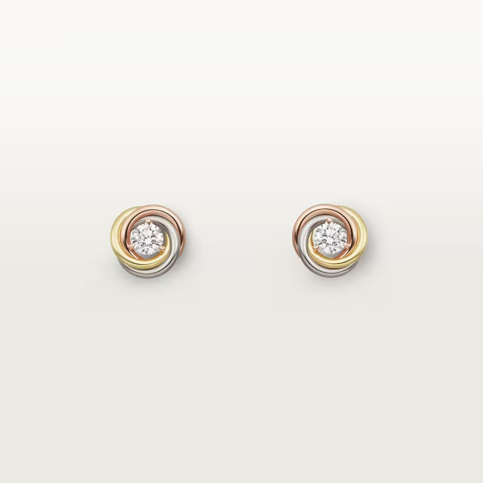 [Luxe Jewelry]TRINITY STUD DIAMOND EARRINGS