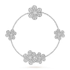 [Luxe]FRIVOLE SILVER 5 FLOWERS BRACELET