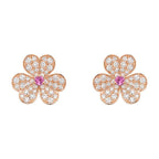 [Luxe]FRIVOLE PINK GOLD FLOWER DIAMOND EARRINGS