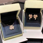 [Luxe]FRIVOLE ROSE GOLD FLOWER DIAMOND NECKLACE