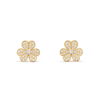 [Luxe]FRIVOLE GOLD FLOWER DIAMOND EARRINGS