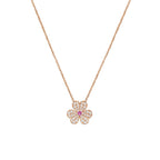 [Luxe]FRIVOLE ROSE GOLD FLOWER DIAMOND NECKLACE