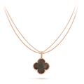 [Luxe]CLOVER 25MM GOLD DARK MOP BIG CLOVER NECKLACE