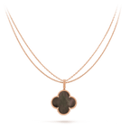 [Luxe]CLOVER 25MM GOLD DARK MOP BIG CLOVER NECKLACE