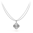 [Luxe]CLOVER 25MM SILVER BIG CLOVER NECKLACE