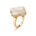 [Luxe]CLOVER WHITE MOP RING