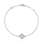 [Luxe]CLOVER  SINGLE FLOWER BRACELET SILVER