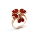 [Luxe]SWEET CLOVER CARNELIAN RING