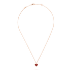 [Luxe]SWEET CLOVER CARNELIAN HEART NECKLACE