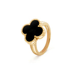 [Luxe]CLOVER ONYX RING