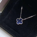 [Luxe]CLOVER 15MM PIETERSITE NECKLACE SILVER
