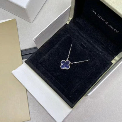 [Luxe]CLOVER 15MM PIETERSITE NECKLACE SILVER