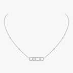 [LUXE] Move Pave_ Rose Gold Diamond Necklace
