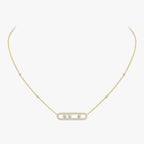 [LUXE] Move Pave_ Rose Gold Diamond Necklace