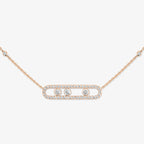 [LUXE] Move Pave_ Rose Gold Diamond Necklace