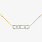 [LUXE] Move Pave_ Rose Gold Diamond Necklace