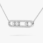 [LUXE] Move Pave_ Rose Gold Diamond Necklace