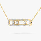 [LUXE] Move Pave_ Rose Gold Diamond Necklace