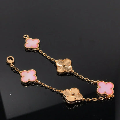 [Luxe] CLOVER 5 MOTIFS  PINK MOP BRACELET COLLECTION