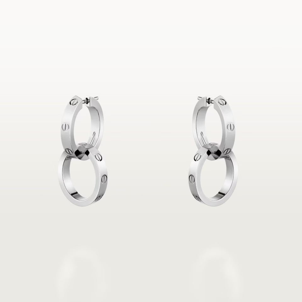 [Luxe Jewelry]LOVE 3.3MM DANGLE EARRINGS