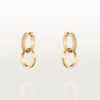 [Luxe Jewelry]LOVE 3.3MM DANGLE HALF DIAMOND EARRINGS