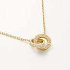 [Luxe Jewelry]LOVE  FULL DIAMOND PENDANT NECKLACE