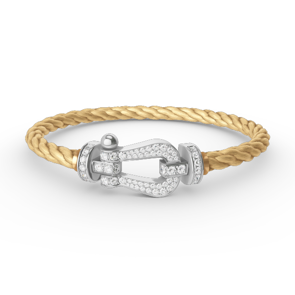 [Luxe]FORCE ラージホースシュー フルダイヤモンドブレスレット シルバー