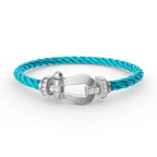 [Luxe]FORCE LARGE HORSESHOE HALF DIAMOND BRACELET SILVER