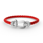 [Luxe]FORCE LARGE HORSESHOE HALF DIAMOND BRACELET SILVER